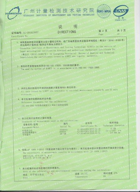 CHINA HUATEC GROUP CORPORATION zertifizierungen